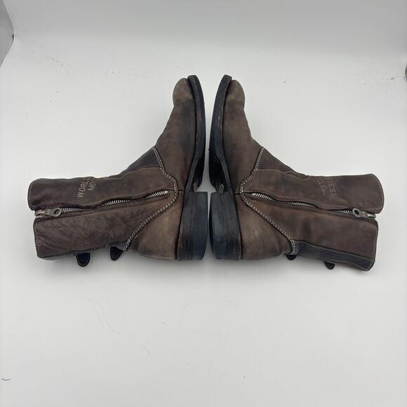 Triumph Paul Smith Brown Leather Buckle Motorcycle Boots Men's 42 Biker - Picture 8 of 15